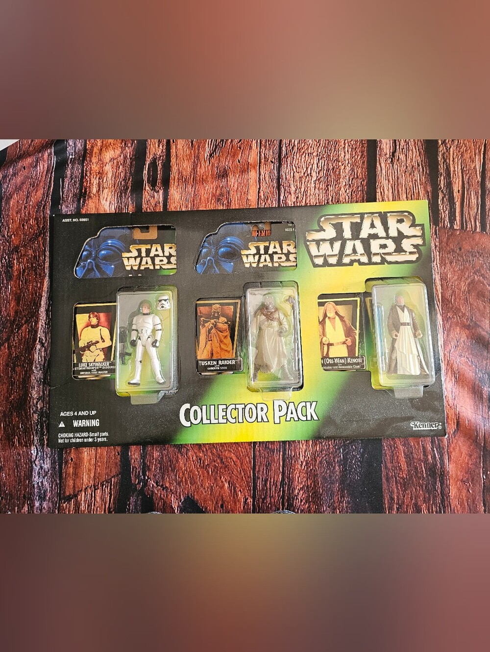 1996 Kenner Star Wars POTF2 Collector Pack 3-Pack Obi-Wan Tusken Luke Stormtroop